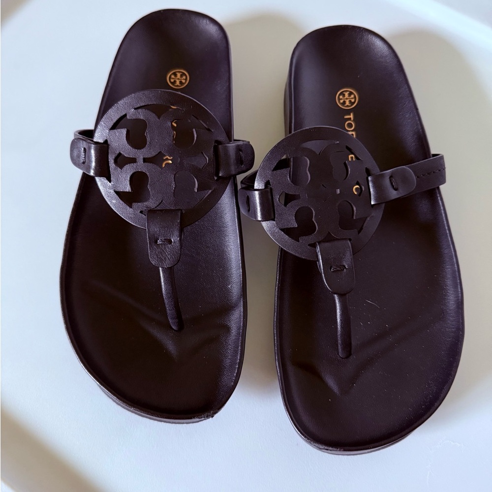 Tory Burch Black Leather Sandals